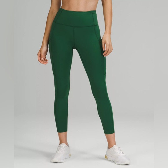 lululemon athletica Pants - Lululemon Fast and Free High-Rise Tight 25” in Everglade Green Size 6